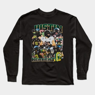 Justin Herbert College Vintage Bootleg Long Sleeve T-Shirt